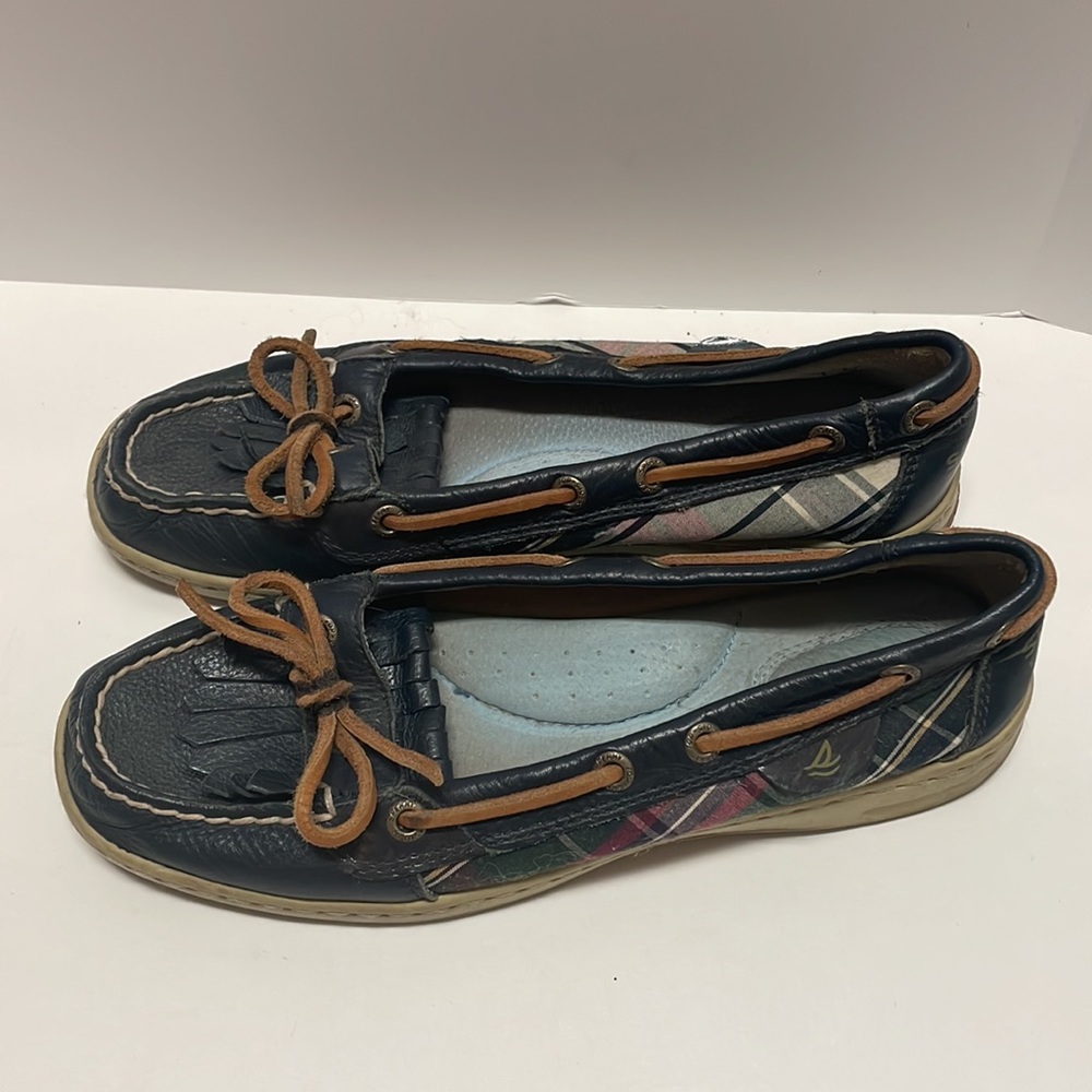 Sperry Top-Sider’s Navy with Plaid sides.